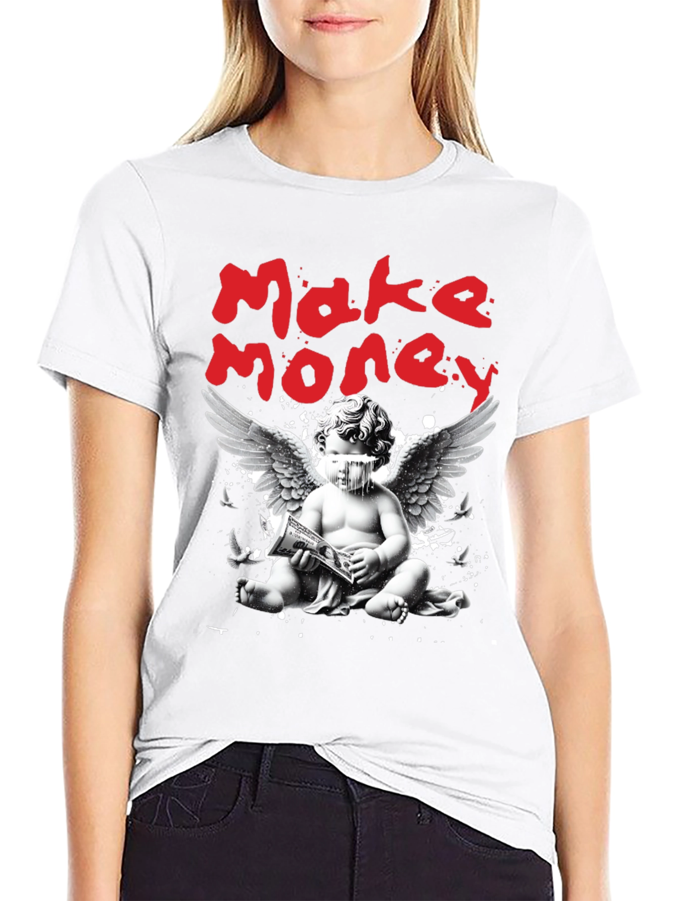 Make Money Angel Graphic Tee