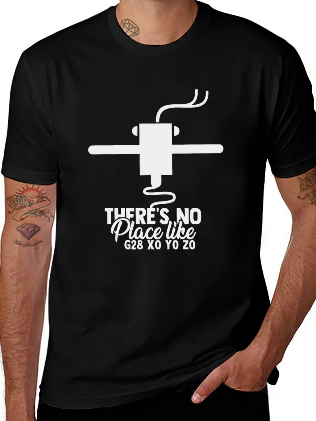 Theres No Place Like G28 Funny CNC T-Shirt