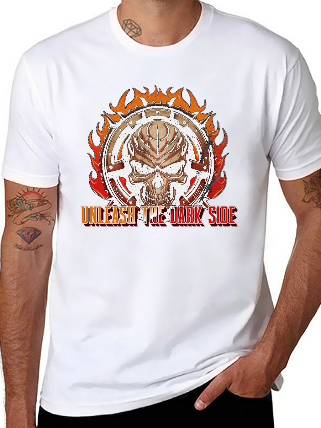 Unleash the Dark Side T-Shirt Skull Graphic Tee