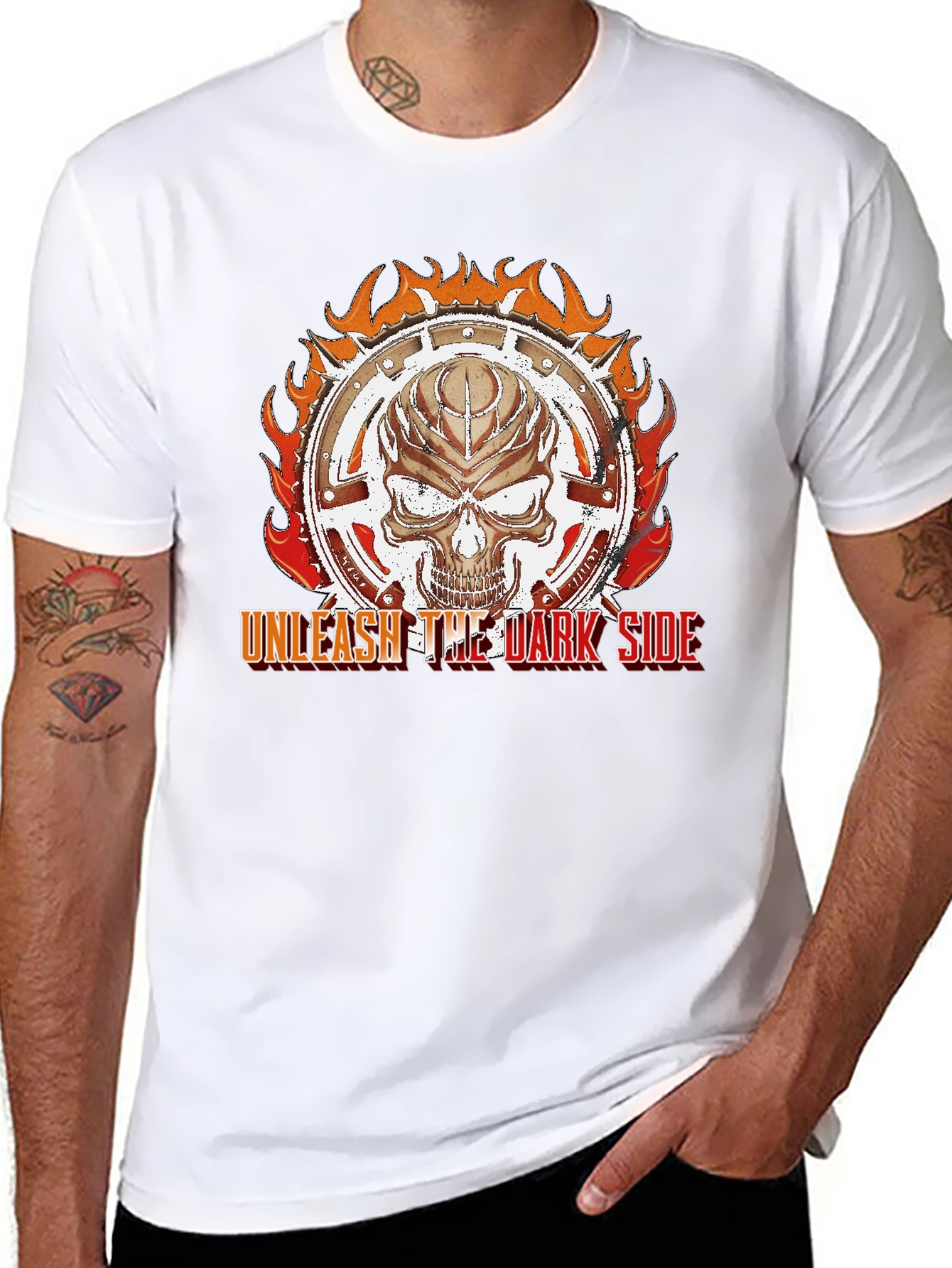 Unleash the Dark Side T-Shirt Skull Graphic Tee
