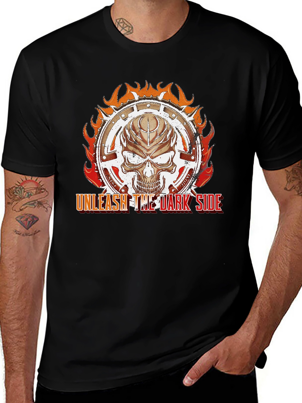 Unleash the Dark Side T-Shirt Skull Graphic Tee
