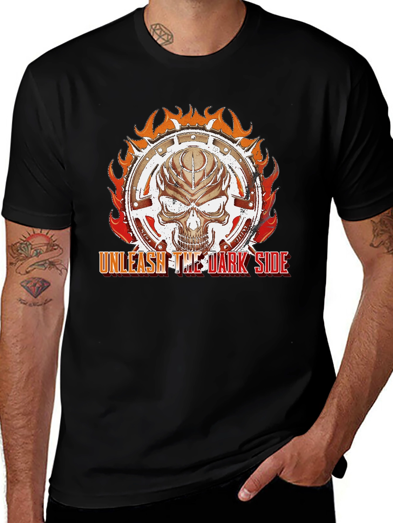 Unleash the Dark Side T-Shirt Skull Graphic Tee