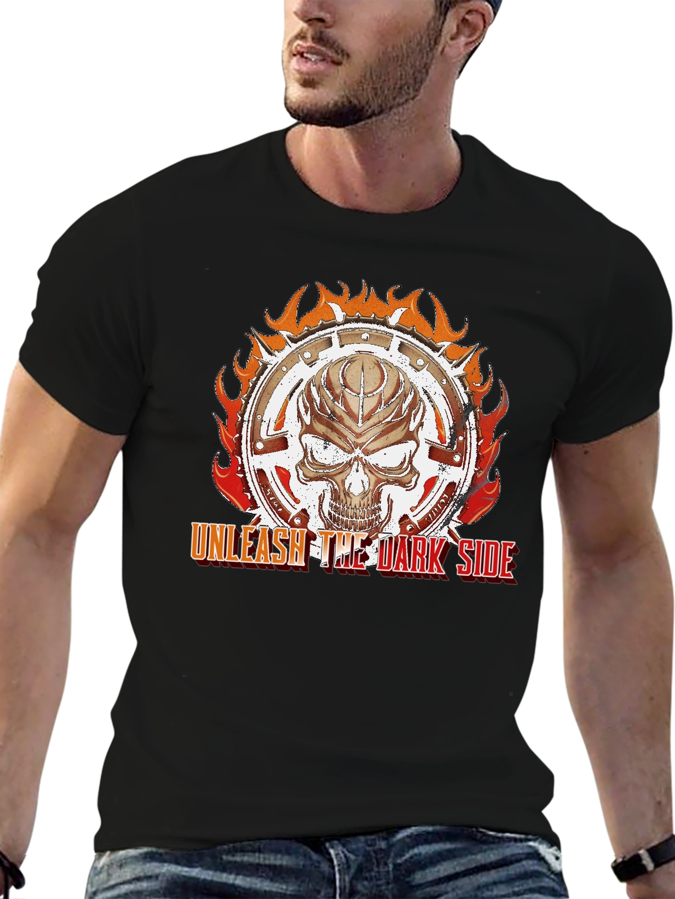 Unleash the Dark Side T-Shirt Skull Graphic Tee