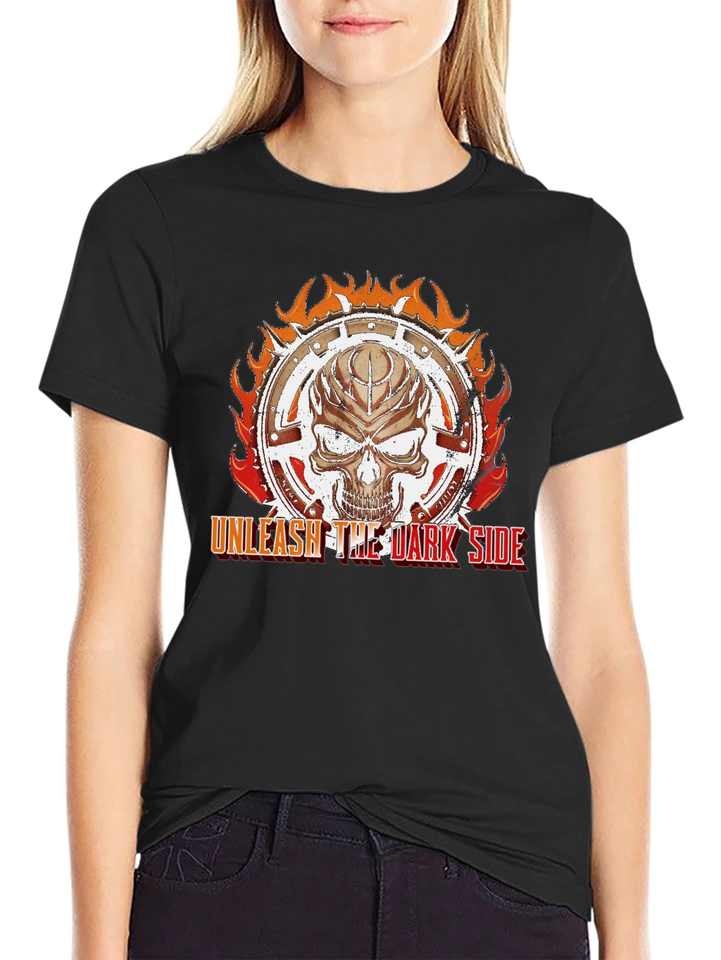 Unleash the Dark Side T-Shirt Skull Graphic Tee