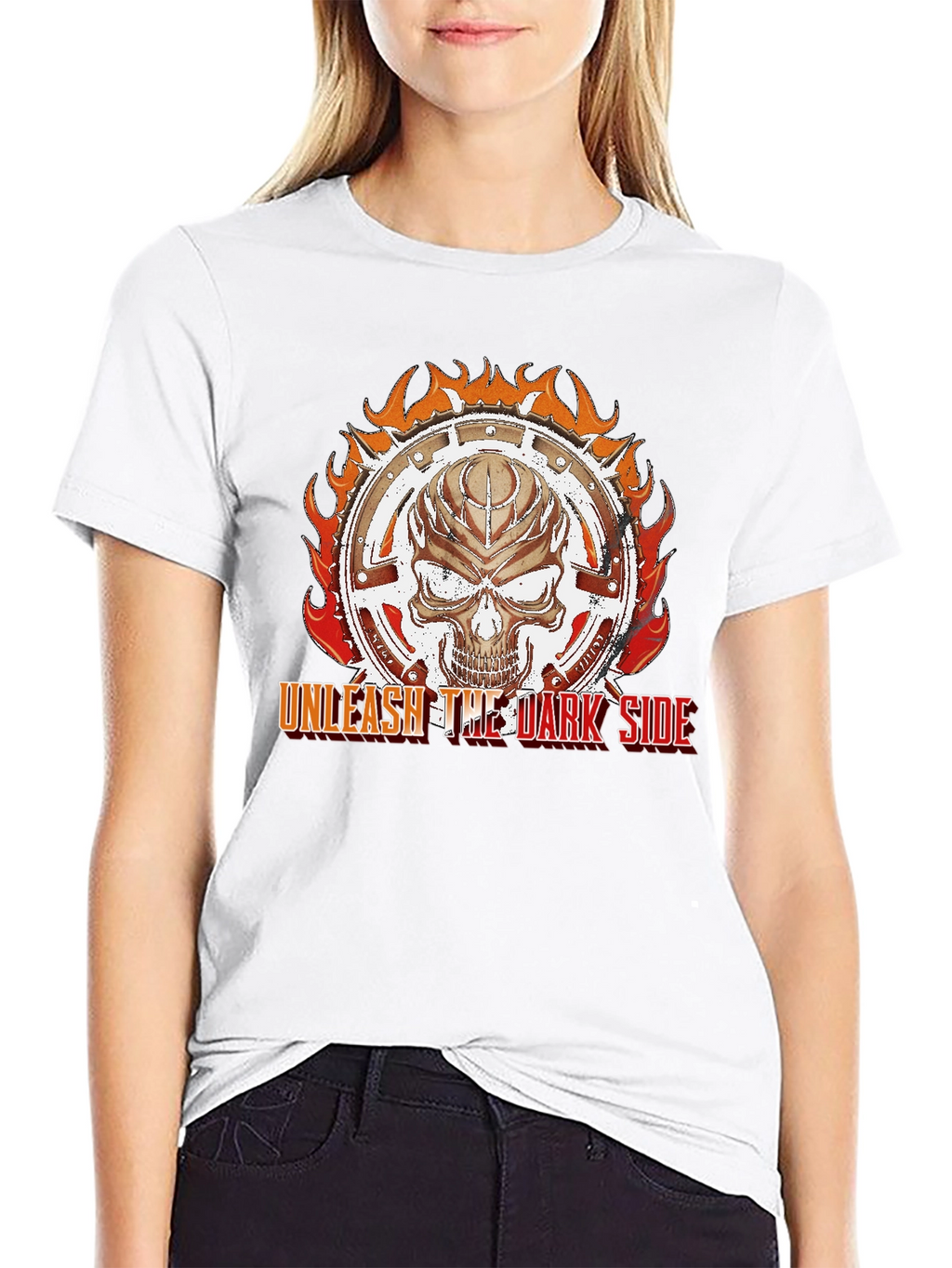 Unleash the Dark Side T-Shirt Skull Graphic Tee