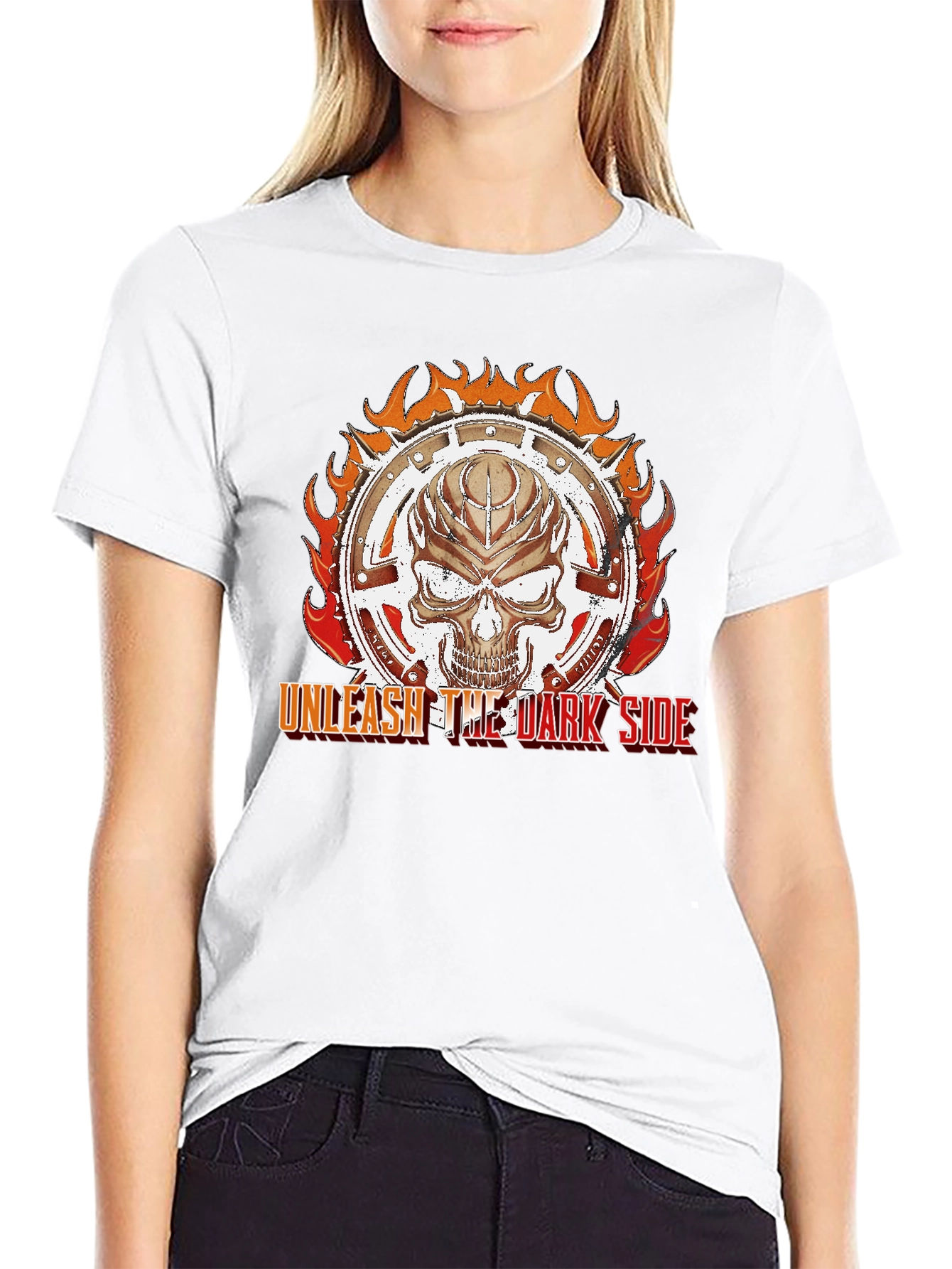 Unleash the Dark Side T-Shirt Skull Graphic Tee