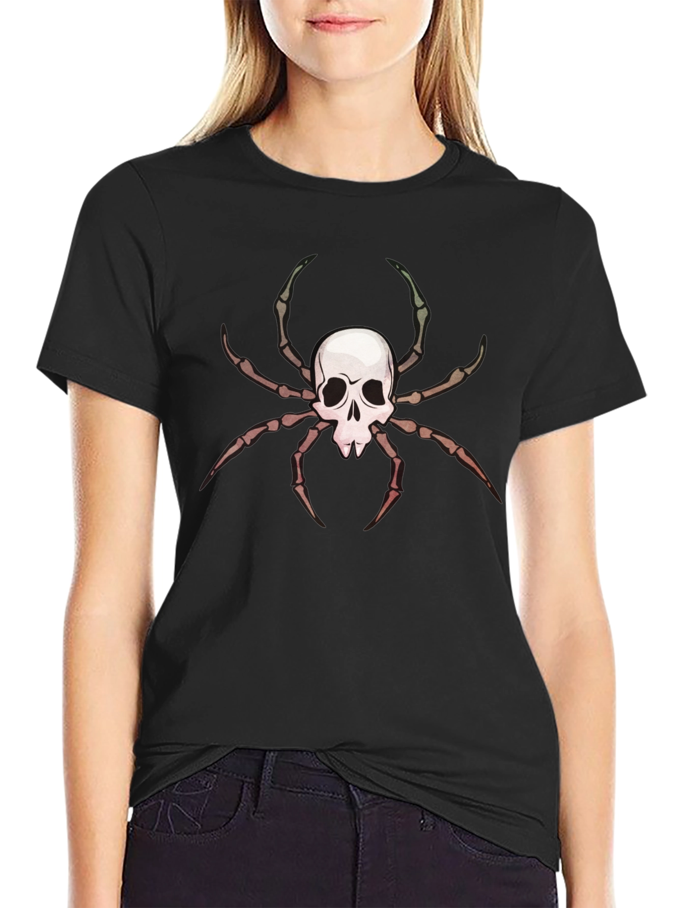 Skull Spider Graphic Tee - Mens Black T-Shirt