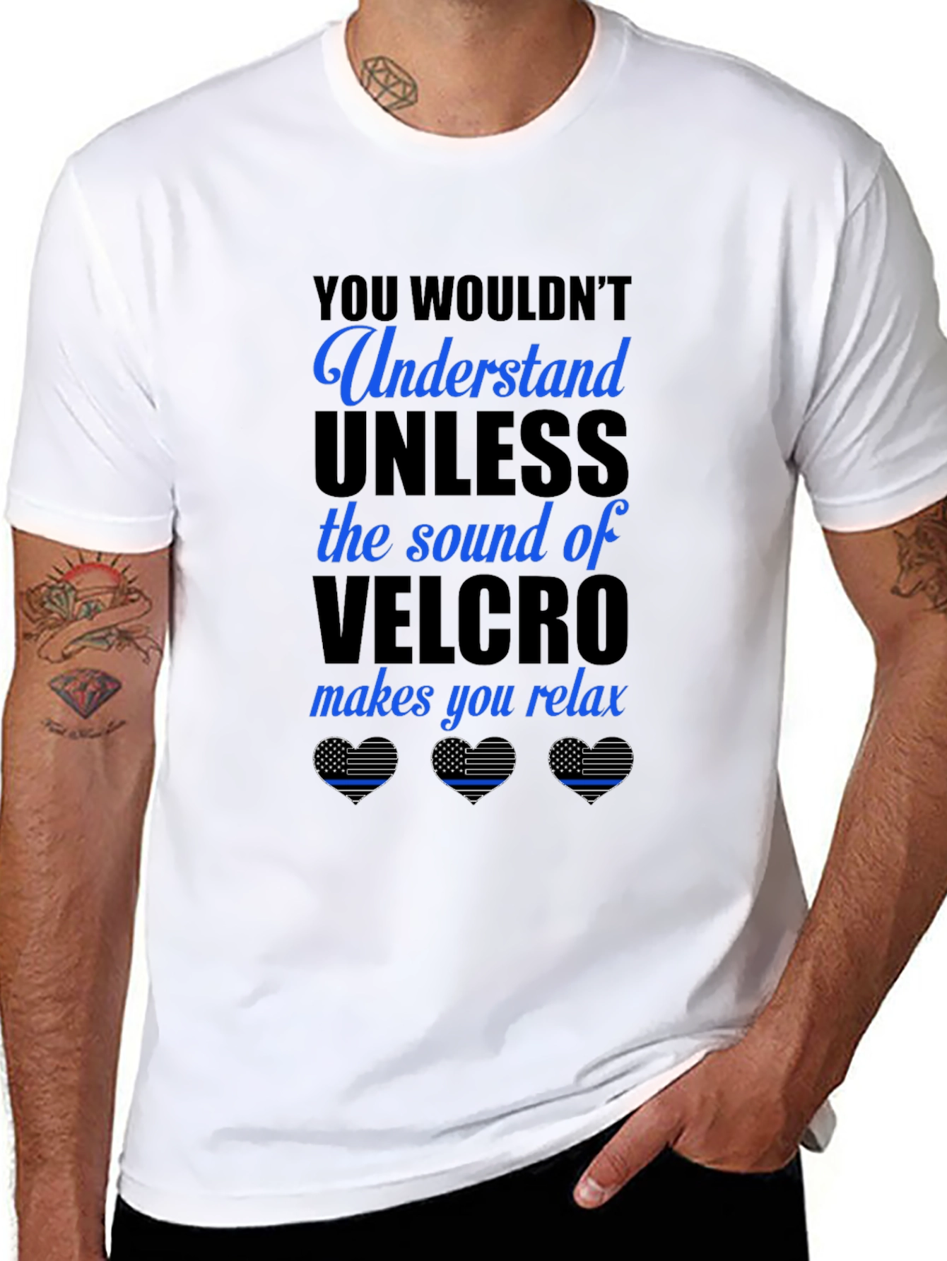 Relaxing Velcro Sound T-Shirt: Law Enforcement Appreciation