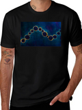 Abstract Bubbles Black T-Shirt