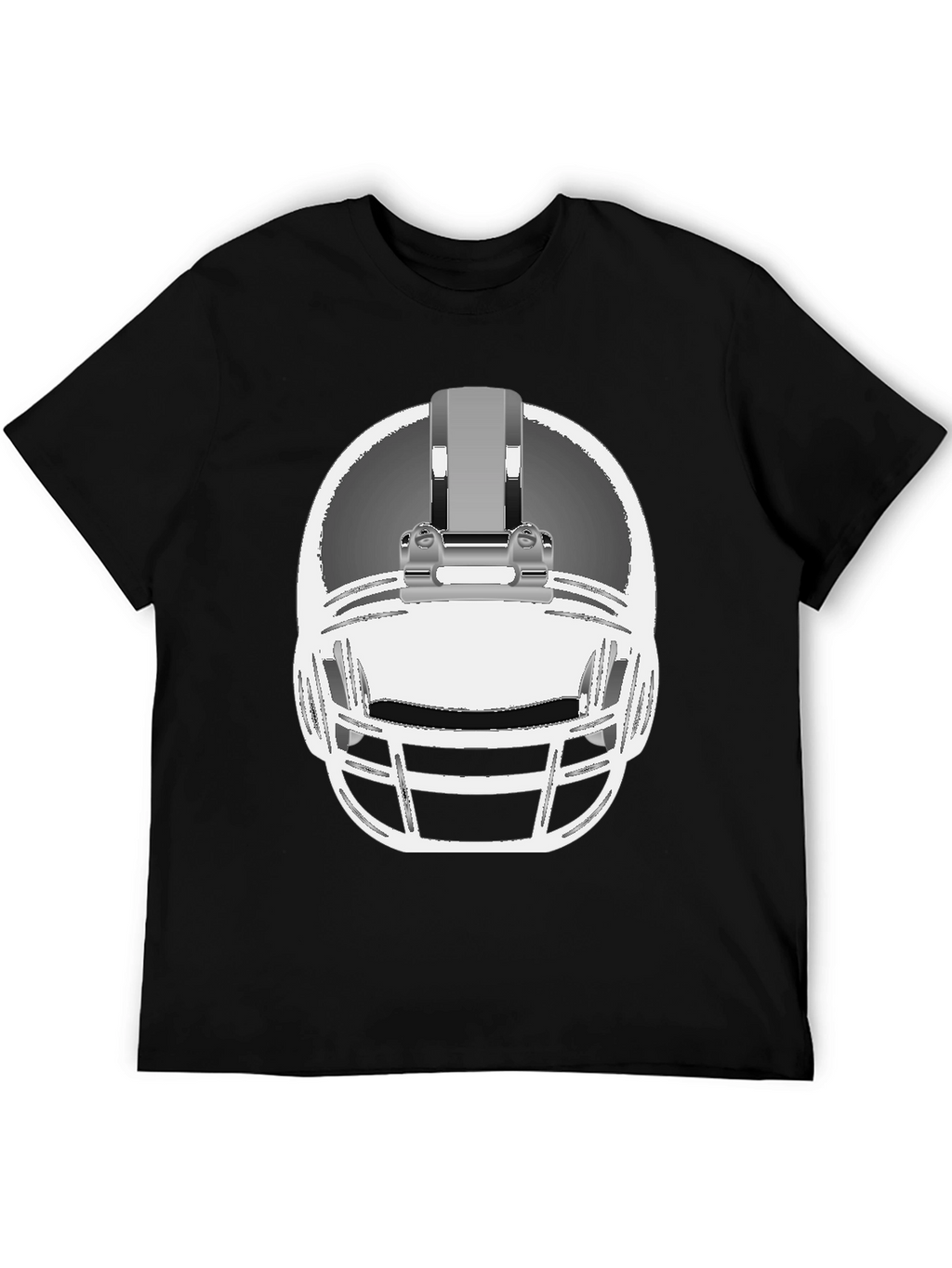 Football Helmet Graphic Tee - Black