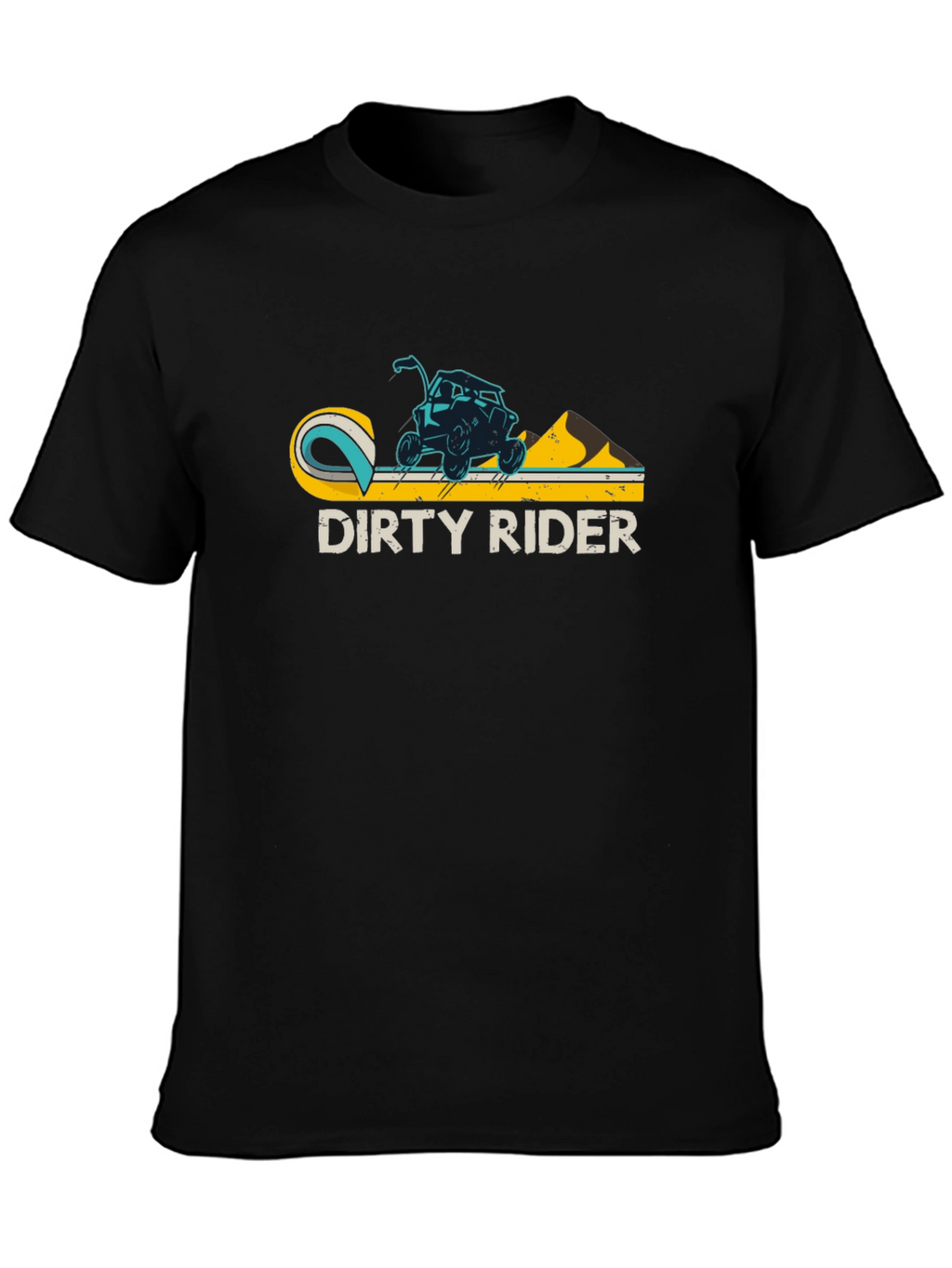 Dirty Rider Graphic Tee - Black Cotton T-Shirt