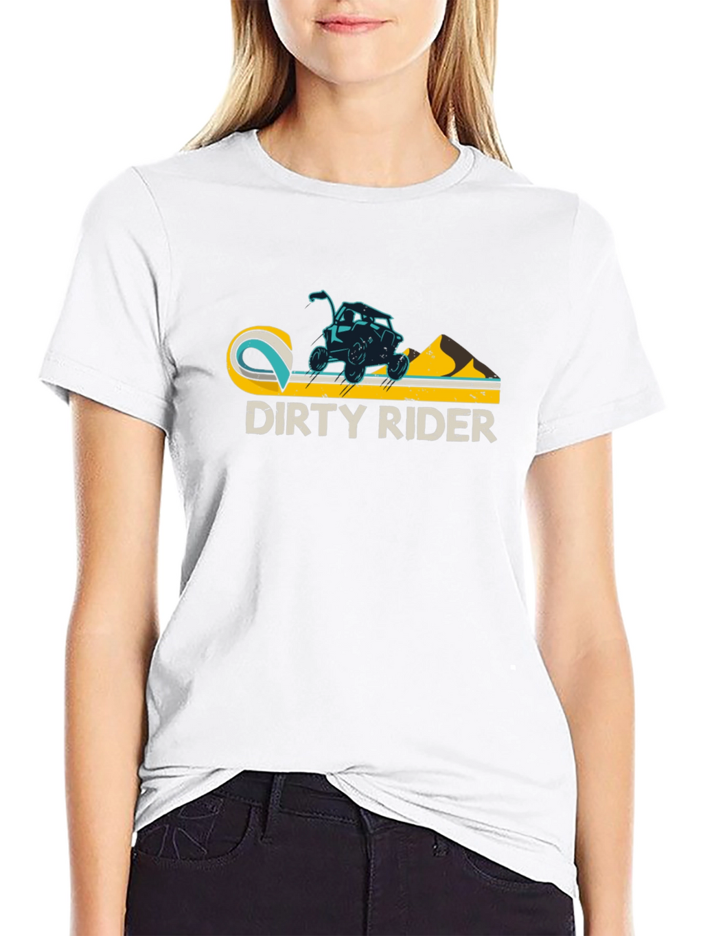 Dirty Rider Graphic Tee - Black Cotton T-Shirt