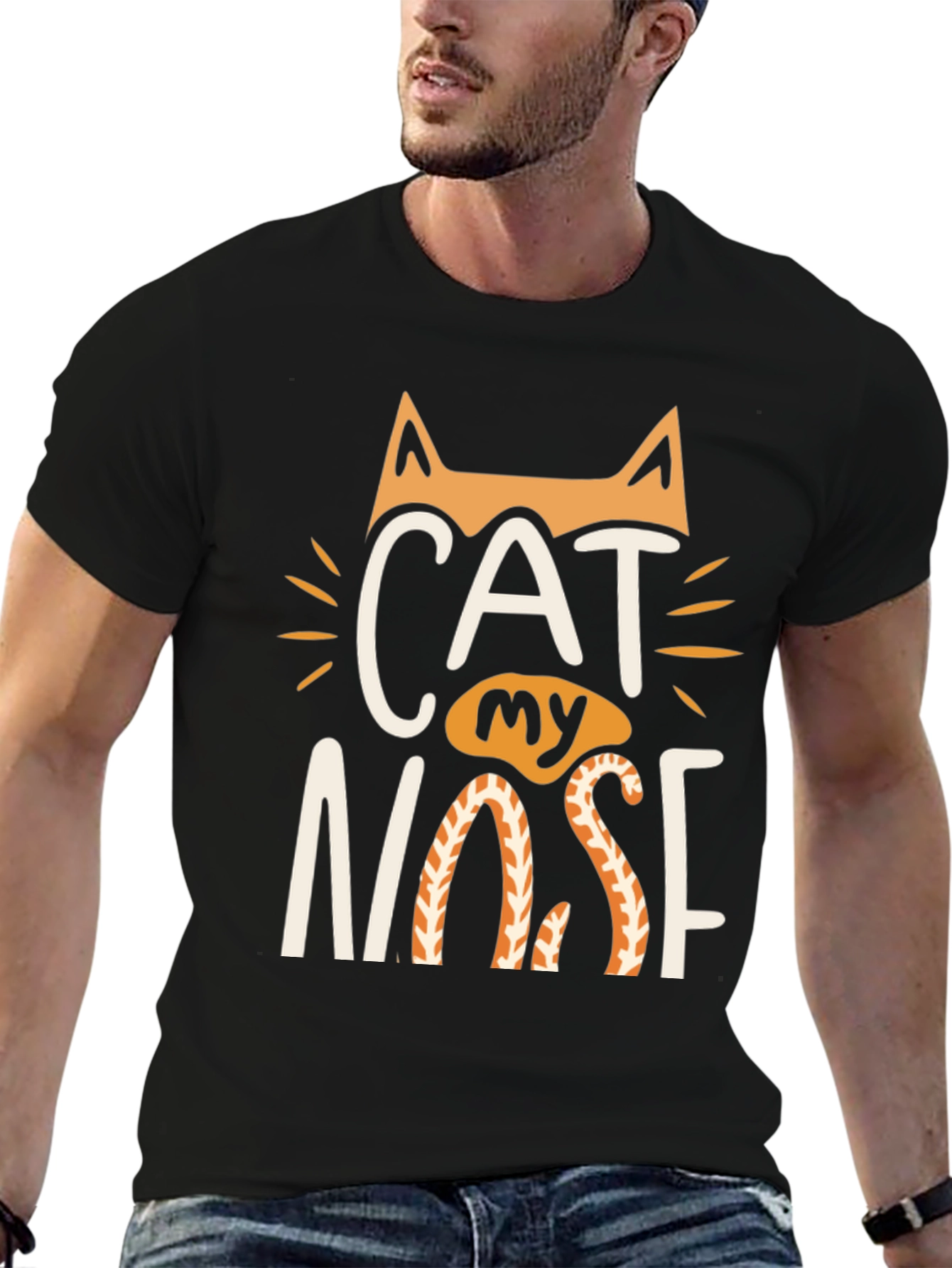 Cat My Nose Graphic Tee - Black