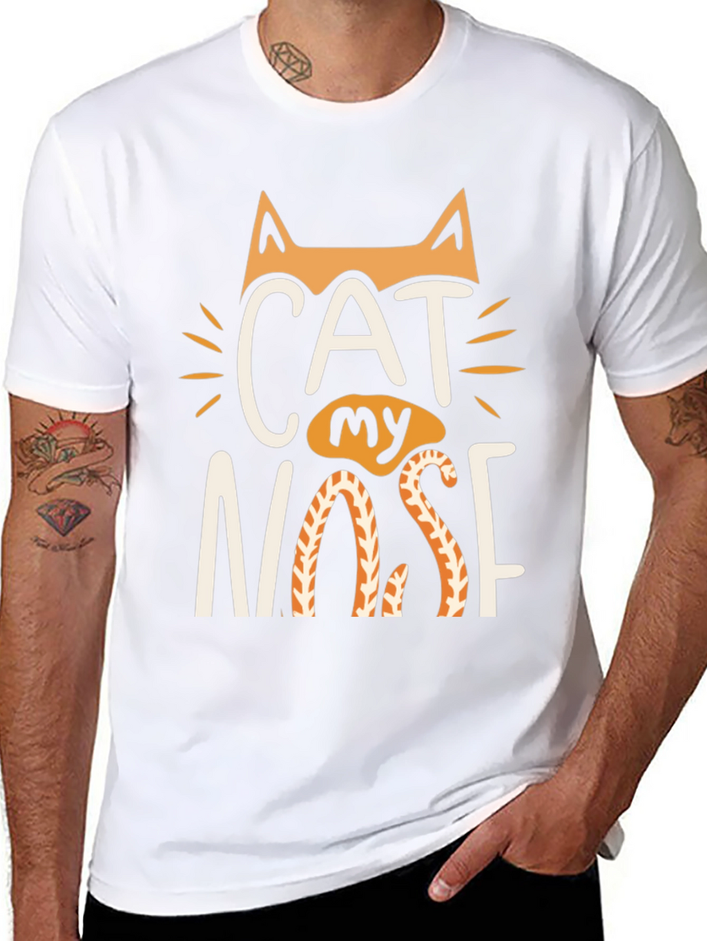 Cat My Nose Graphic Tee - Black