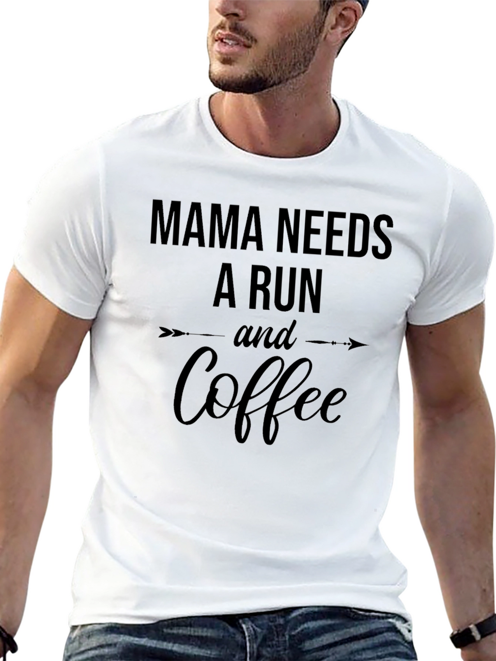 Mama Needs A Run And Coffee Graphic Tee