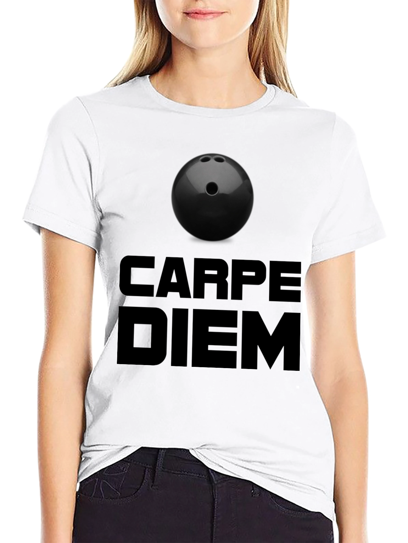 Carpe Diem Bowling Ball Graphic T-Shirt