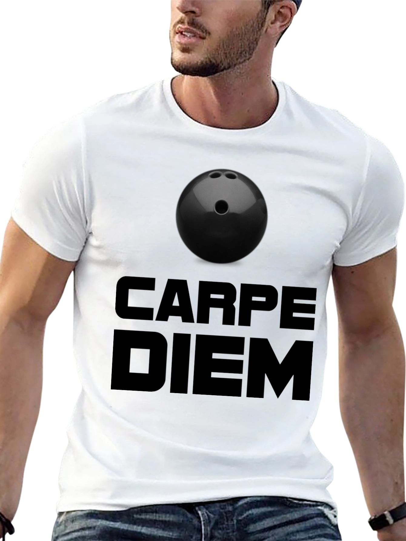 Carpe Diem Bowling Ball Graphic T-Shirt