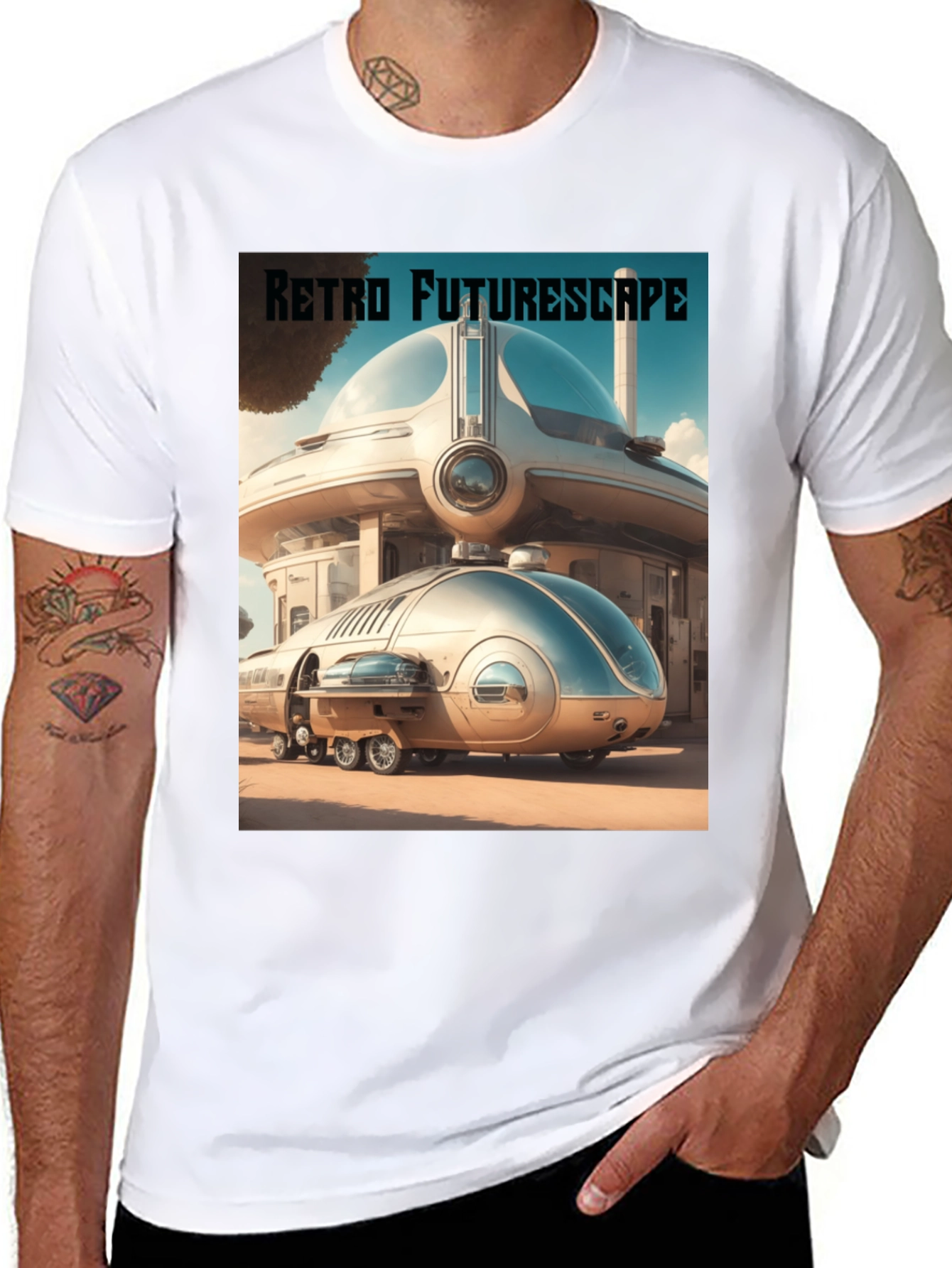 Retro Futurescape Graphic Tee