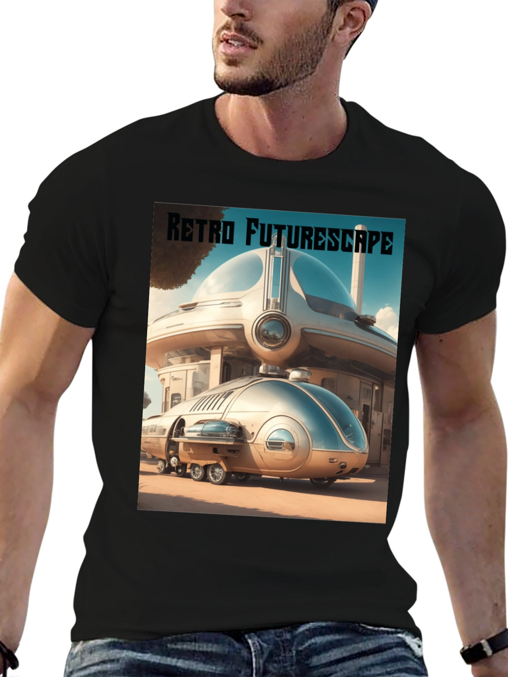 Retro Futurescape Graphic Tee