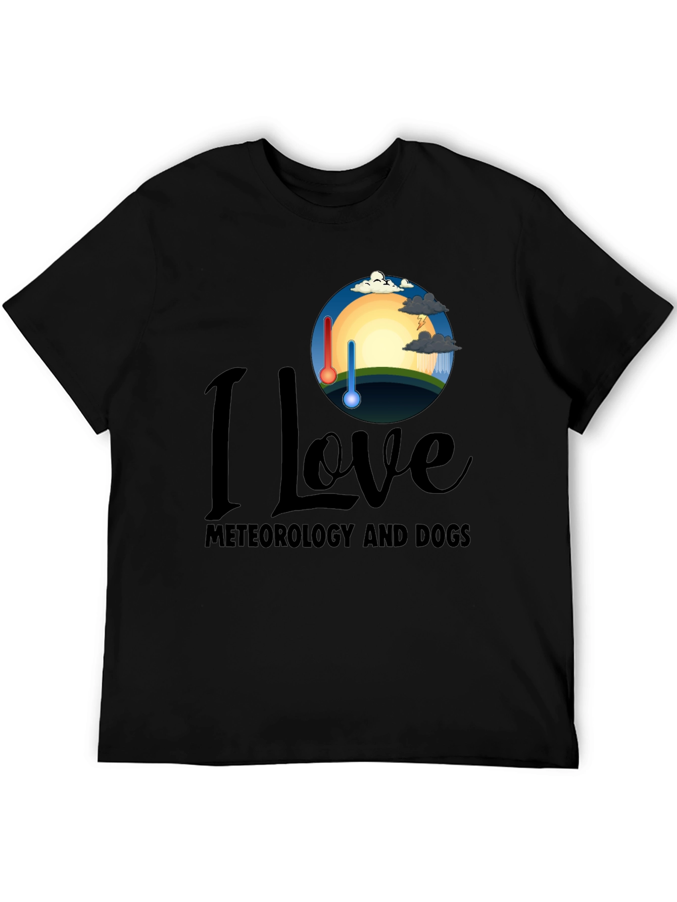 I Love Meteorology and Dogs T-Shirt