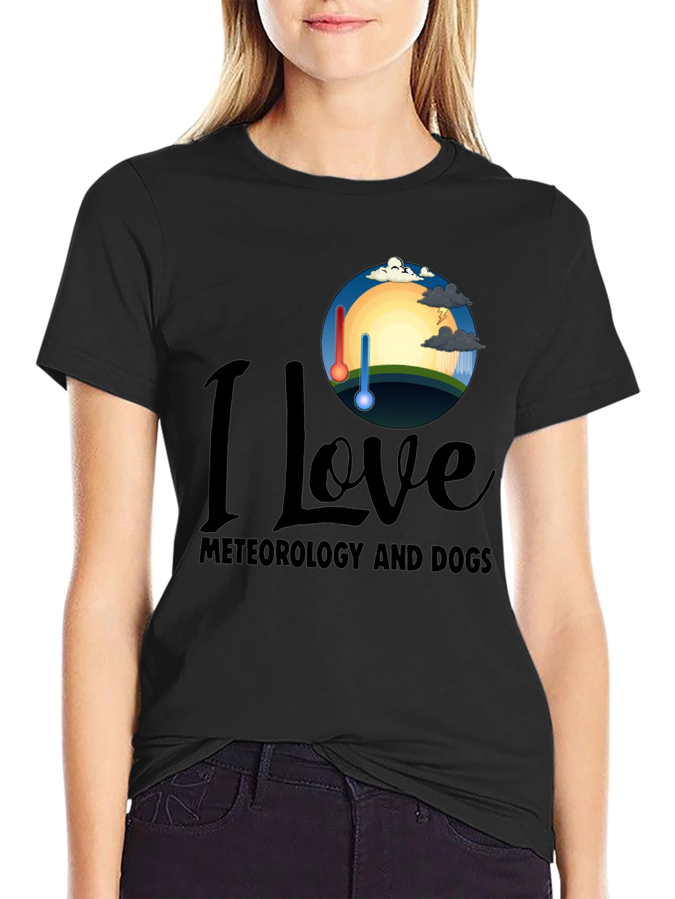 I Love Meteorology and Dogs T-Shirt