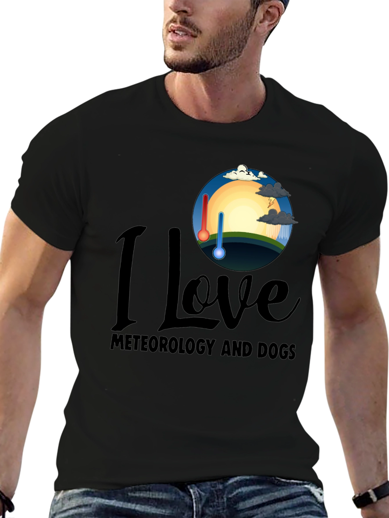 I Love Meteorology and Dogs T-Shirt