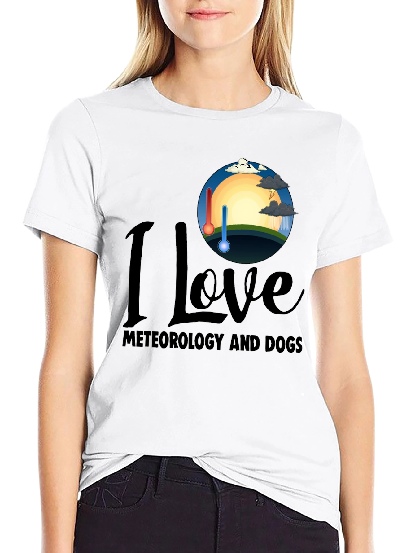 I Love Meteorology and Dogs T-Shirt
