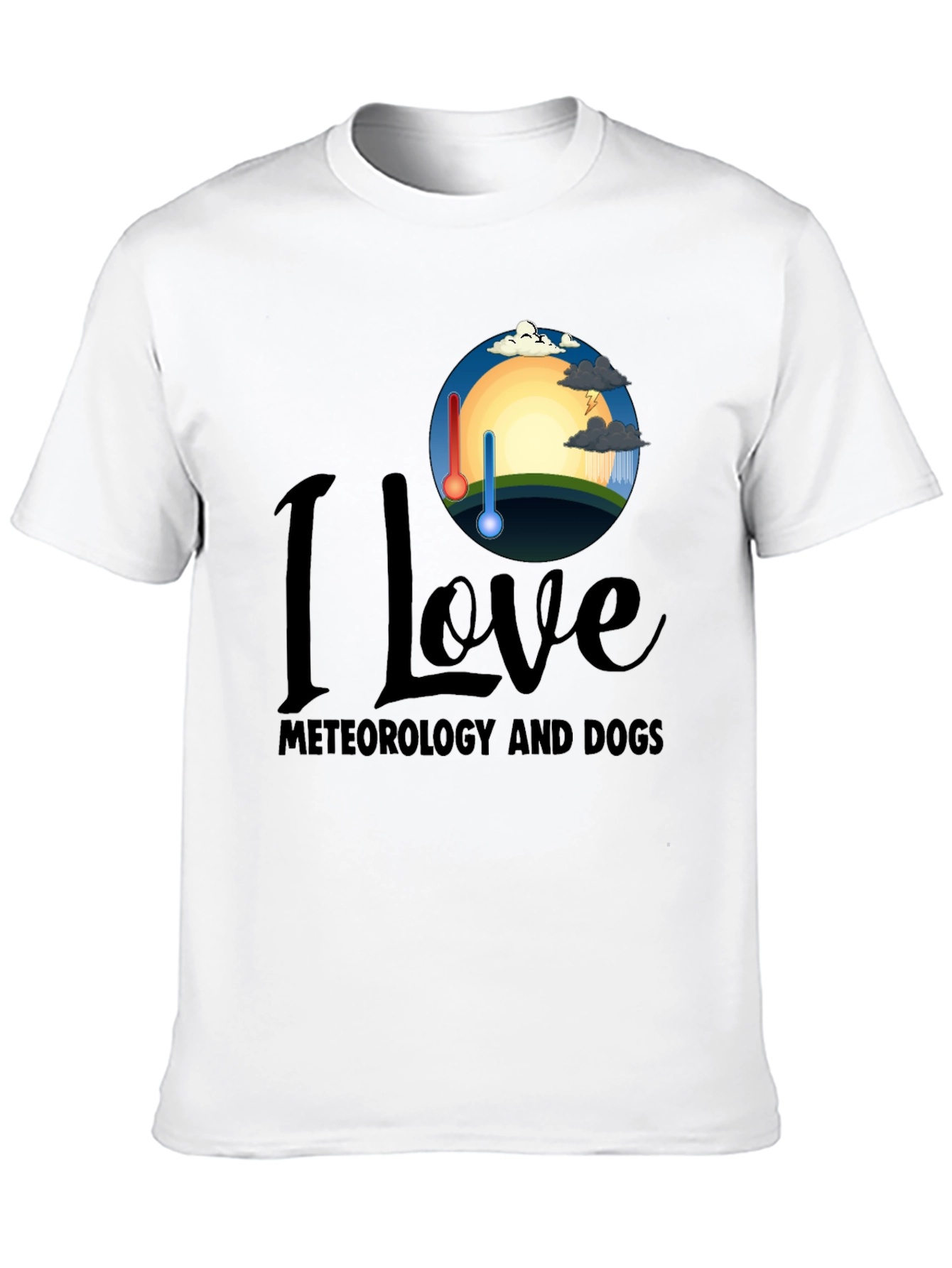 I Love Meteorology and Dogs T-Shirt