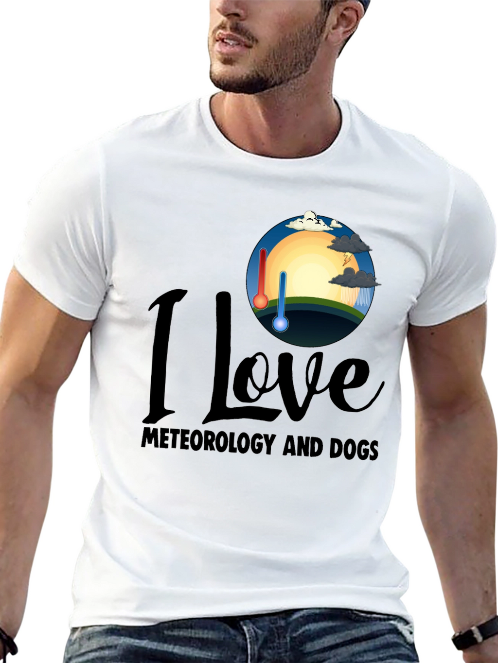 I Love Meteorology and Dogs T-Shirt