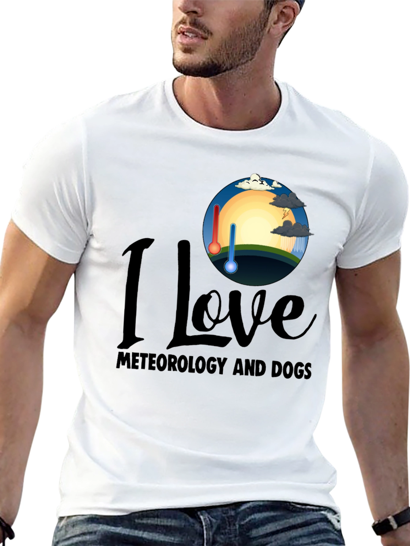 I Love Meteorology and Dogs T-Shirt