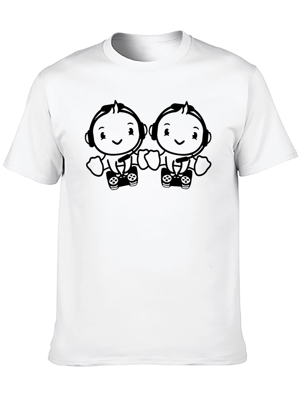 Gamer Baby Twins Black T-Shirt