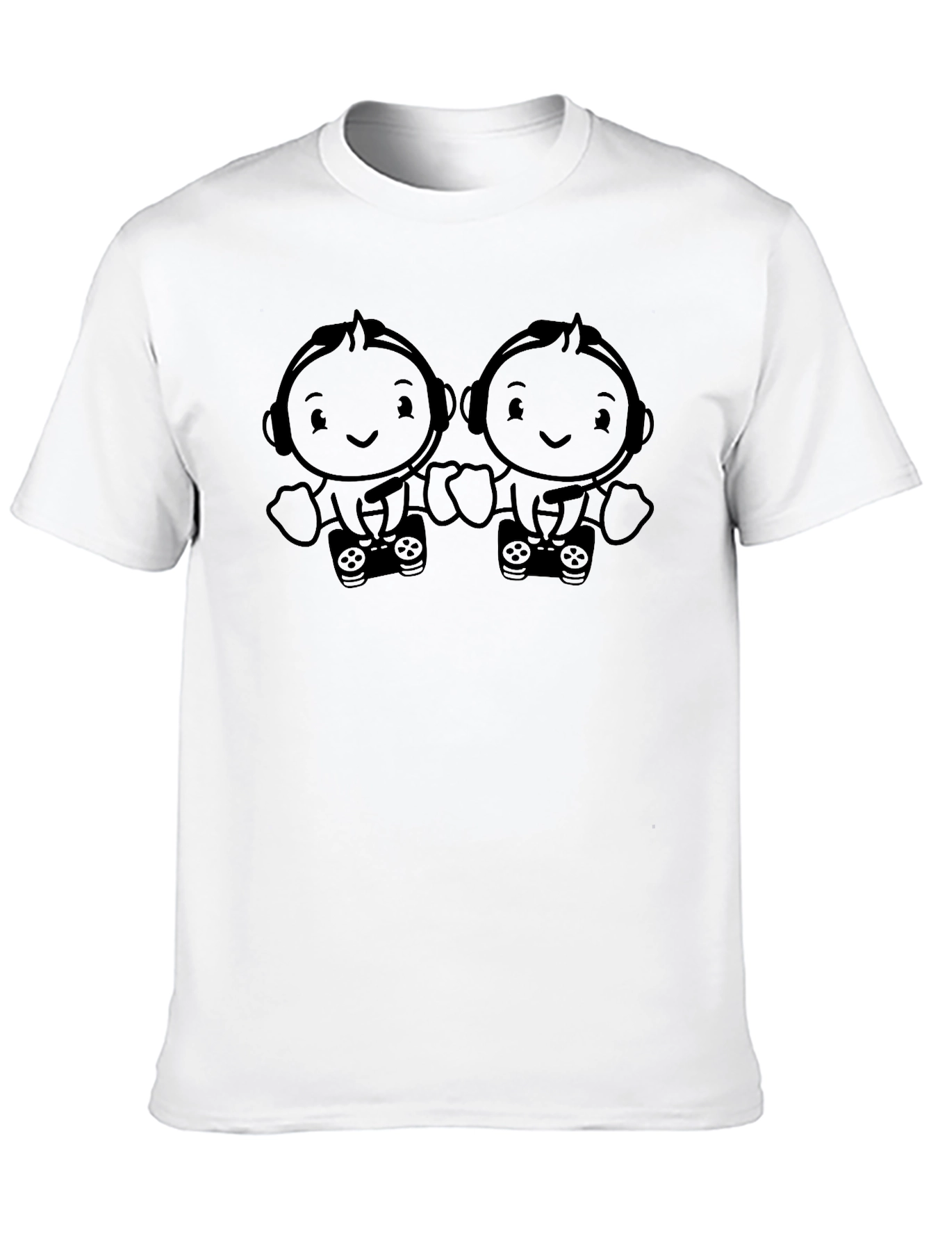 Gamer Baby Twins Black T-Shirt
