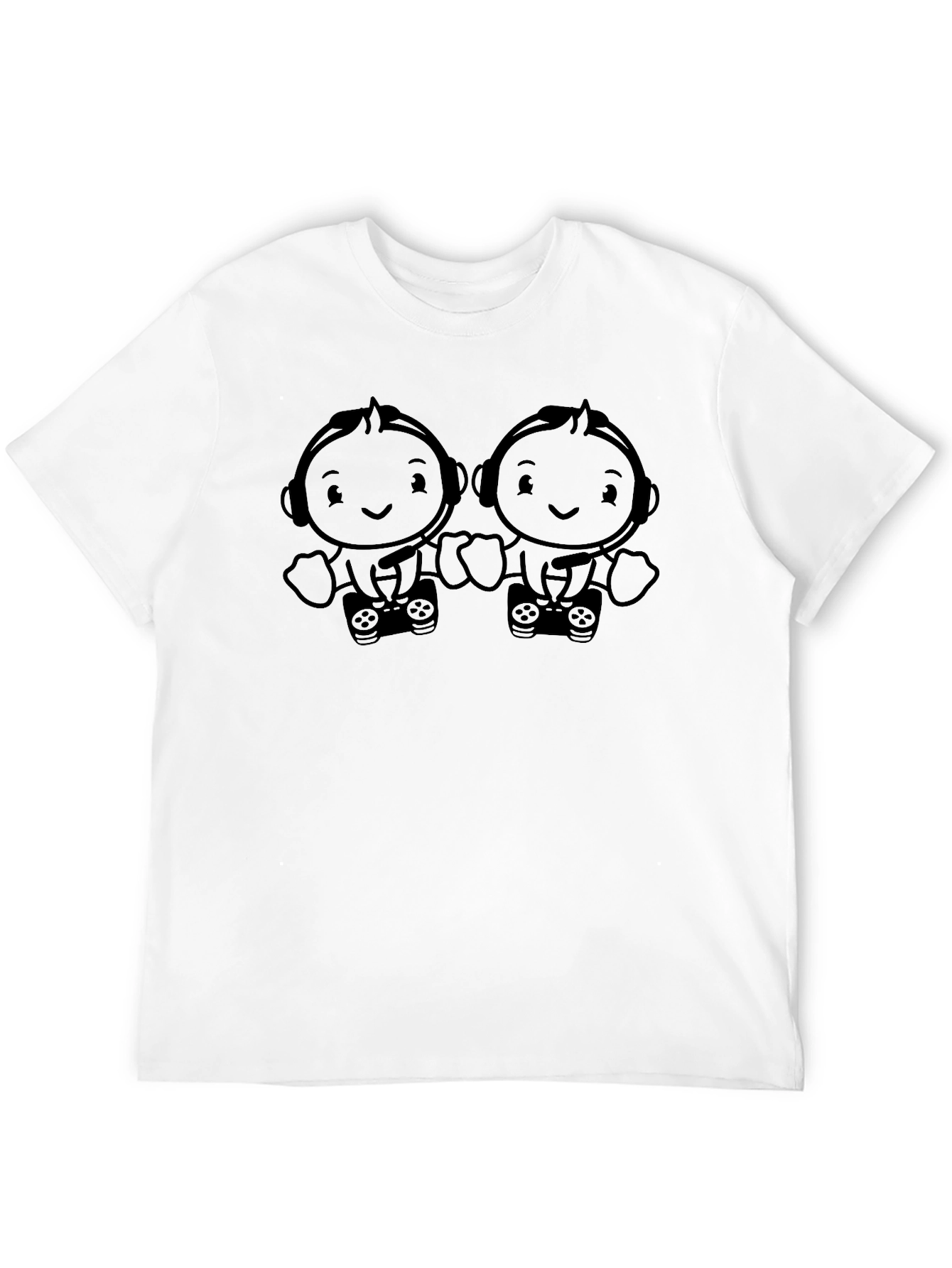 Gamer Baby Twins Black T-Shirt