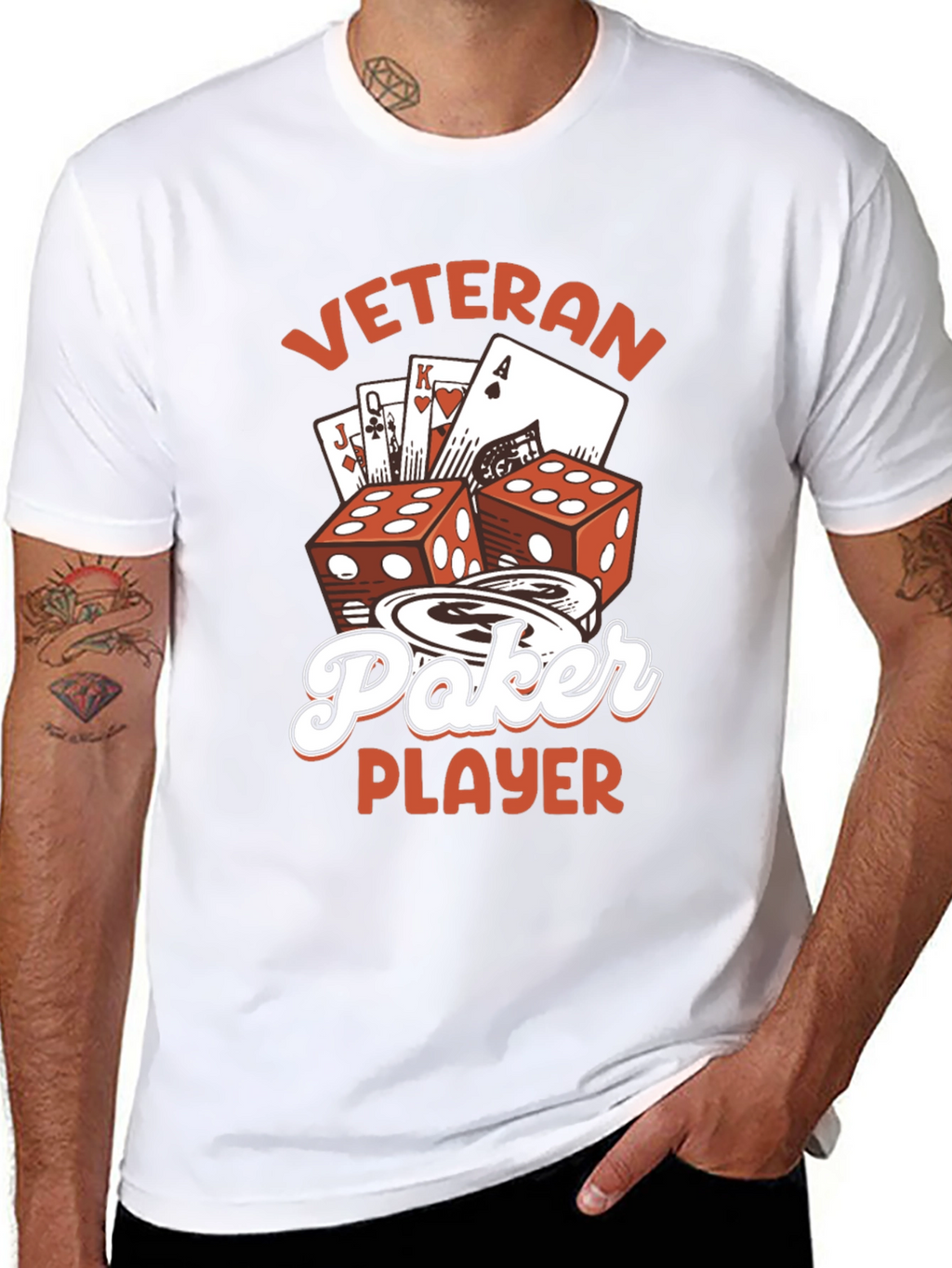 Veteran Poker Player Graphic Tee