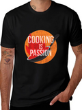 Cooking is Passion Graphic Tee - Black
