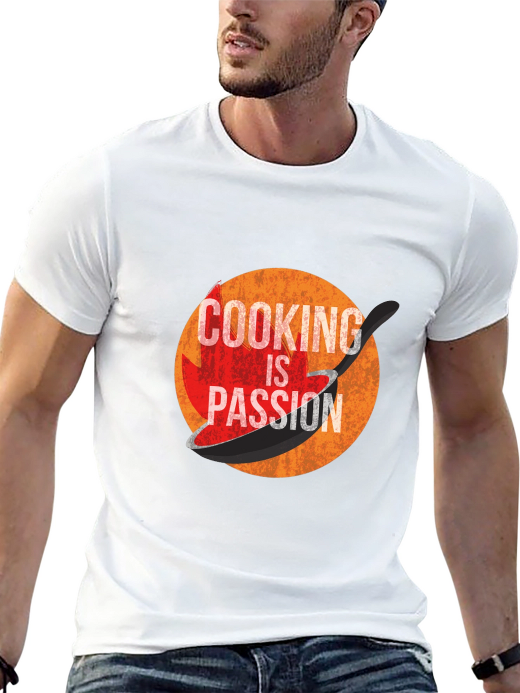 Cooking is Passion Graphic Tee - Black