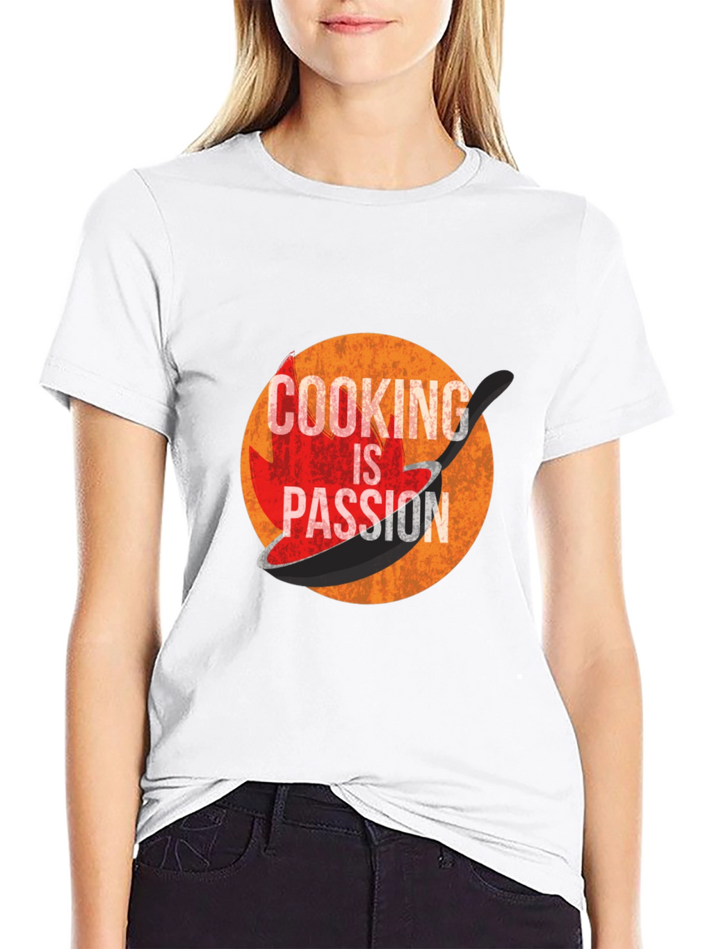 Cooking is Passion Graphic Tee - Black
