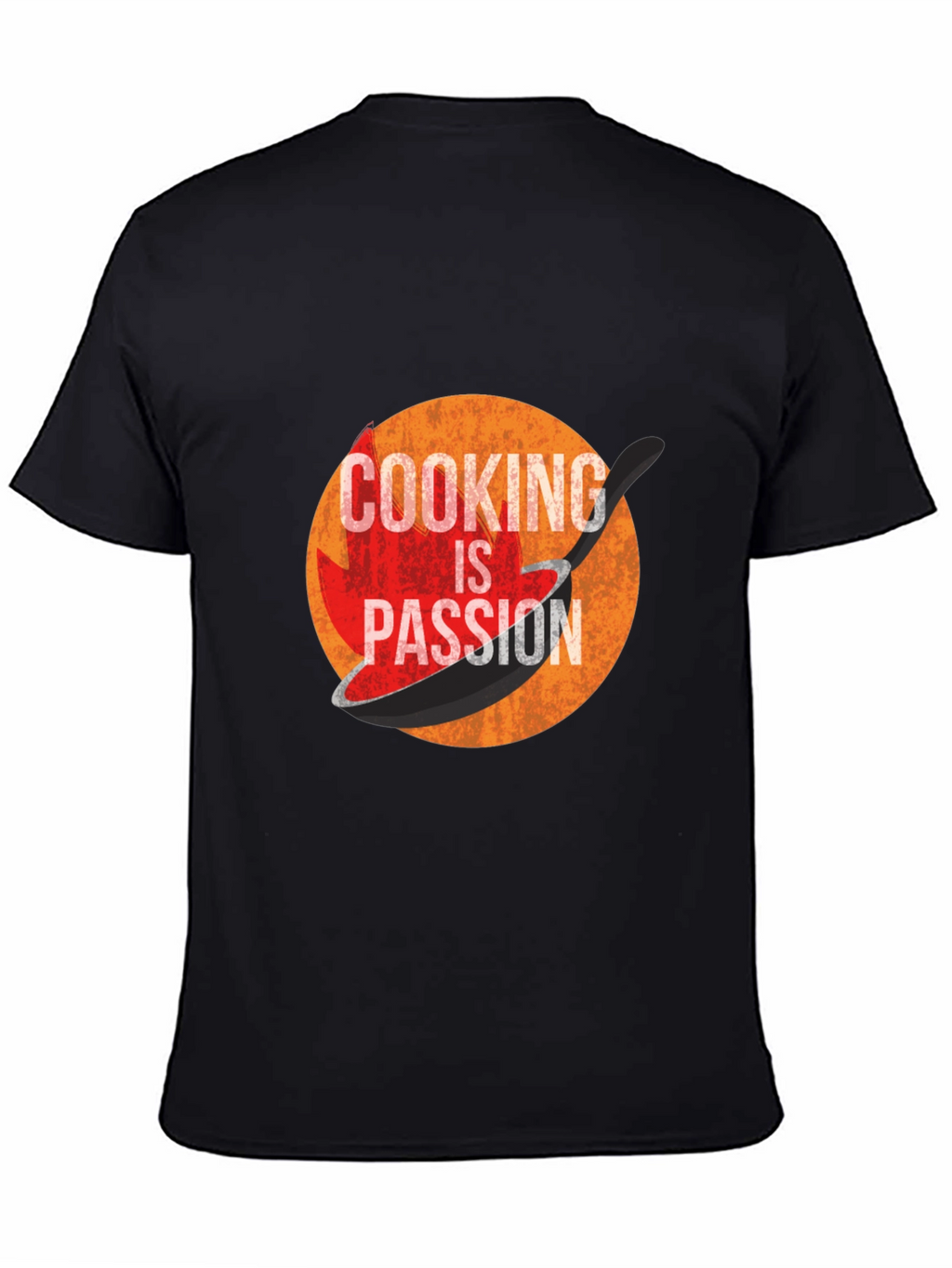 Cooking is Passion Graphic Tee - Black