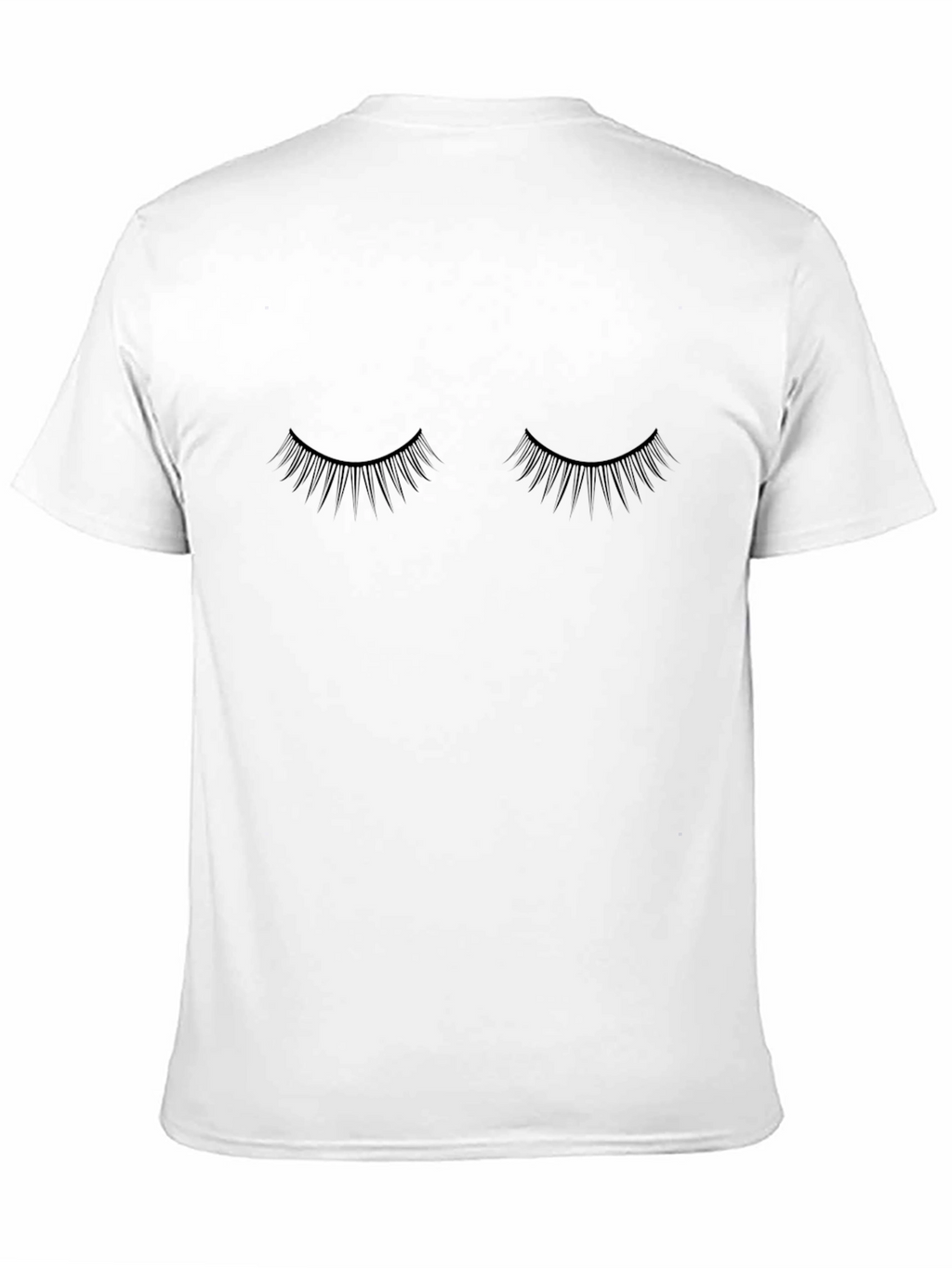 Eyelash Graphic Tee - Black Cotton T-Shirt