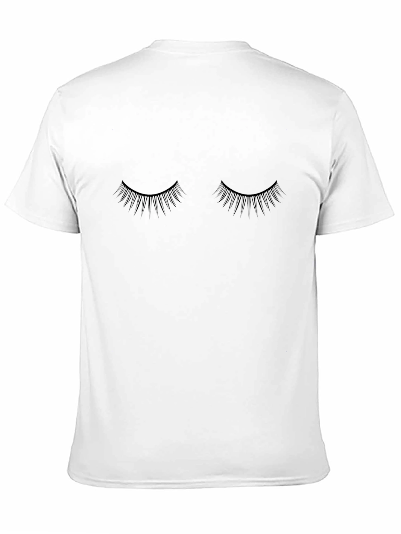 Eyelash Graphic Tee - Black Cotton T-Shirt