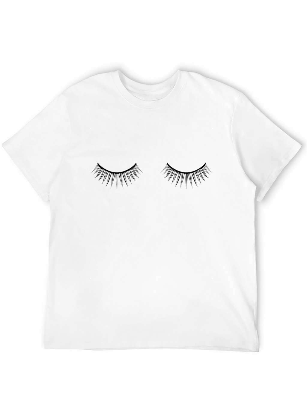 Eyelash Graphic Tee - Black Cotton T-Shirt