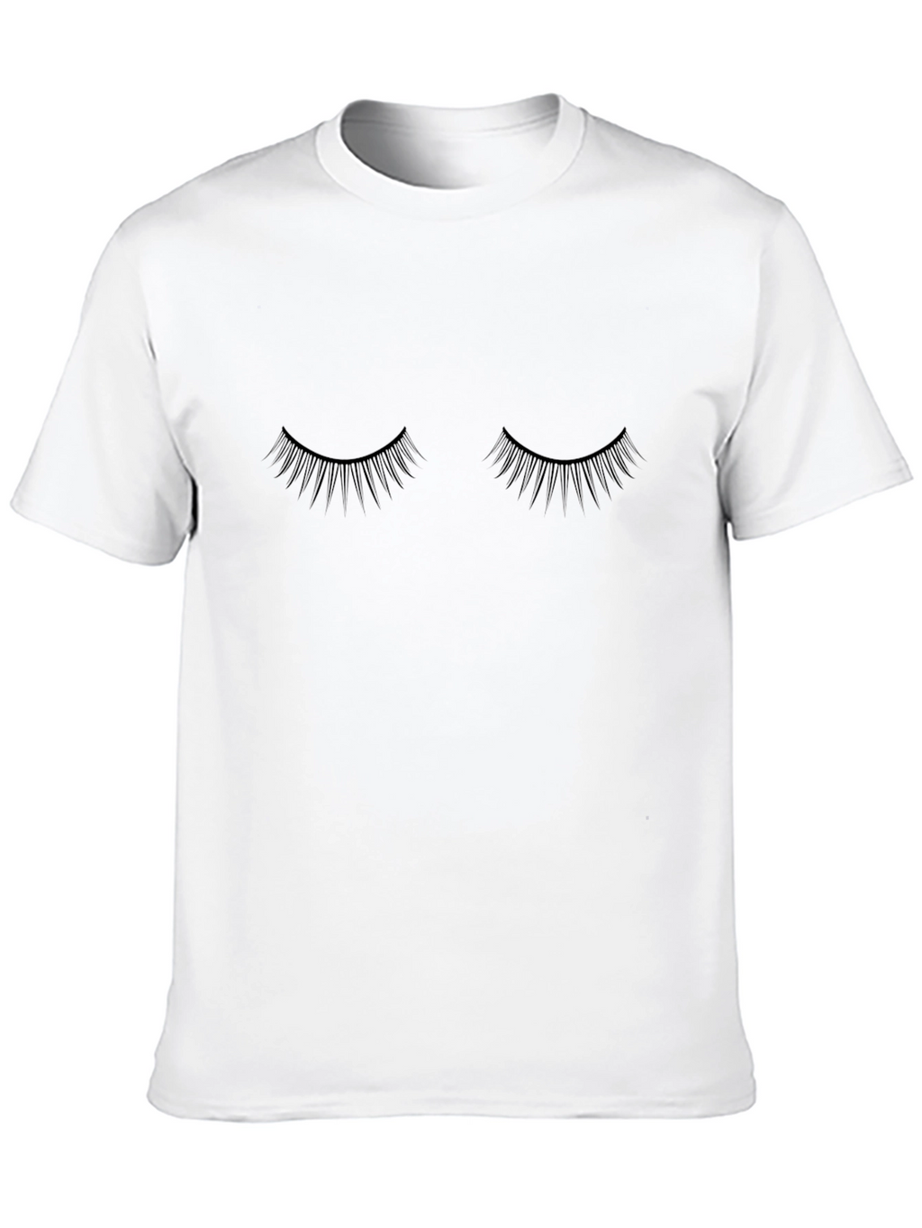 Eyelash Graphic Tee - Black Cotton T-Shirt