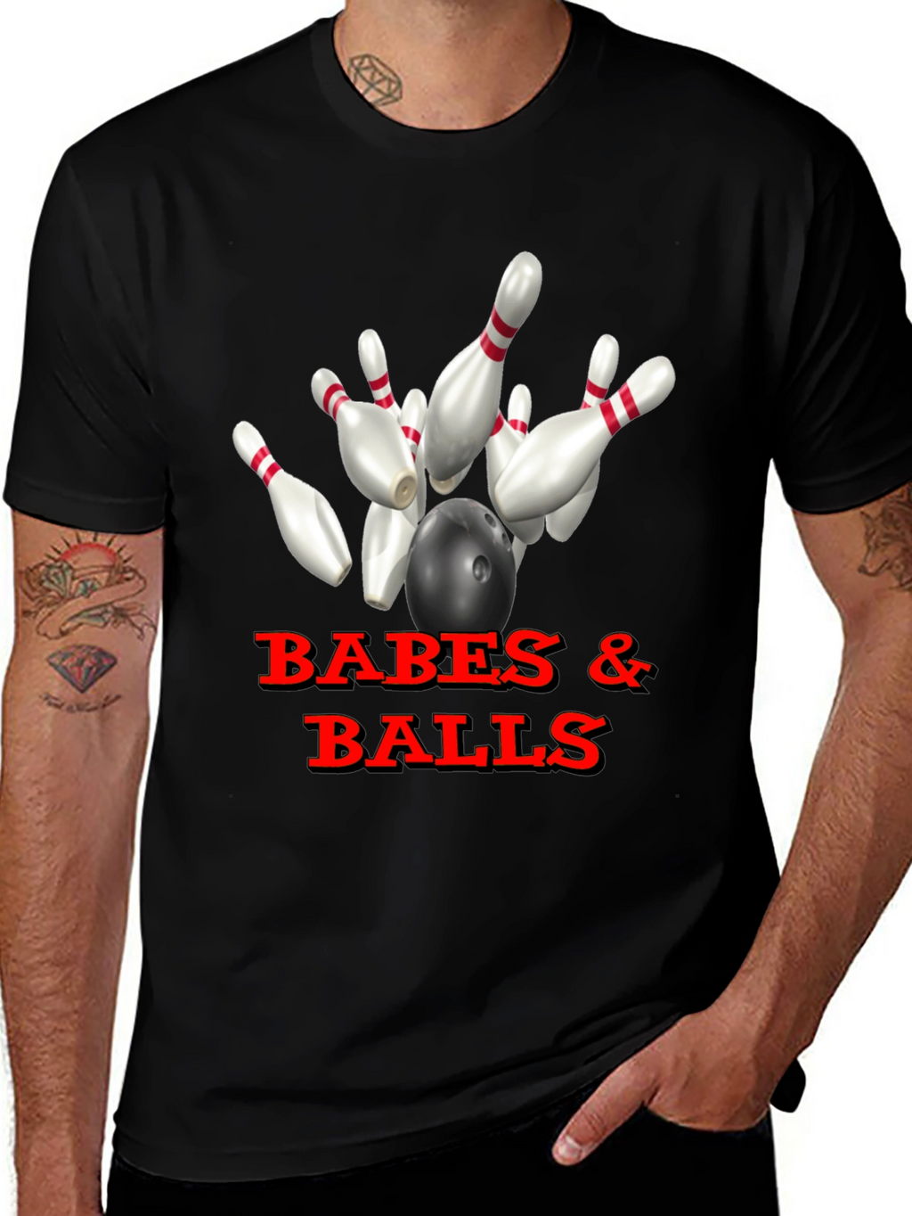 Babes & Balls Bowling T-Shirt - Strike Style!