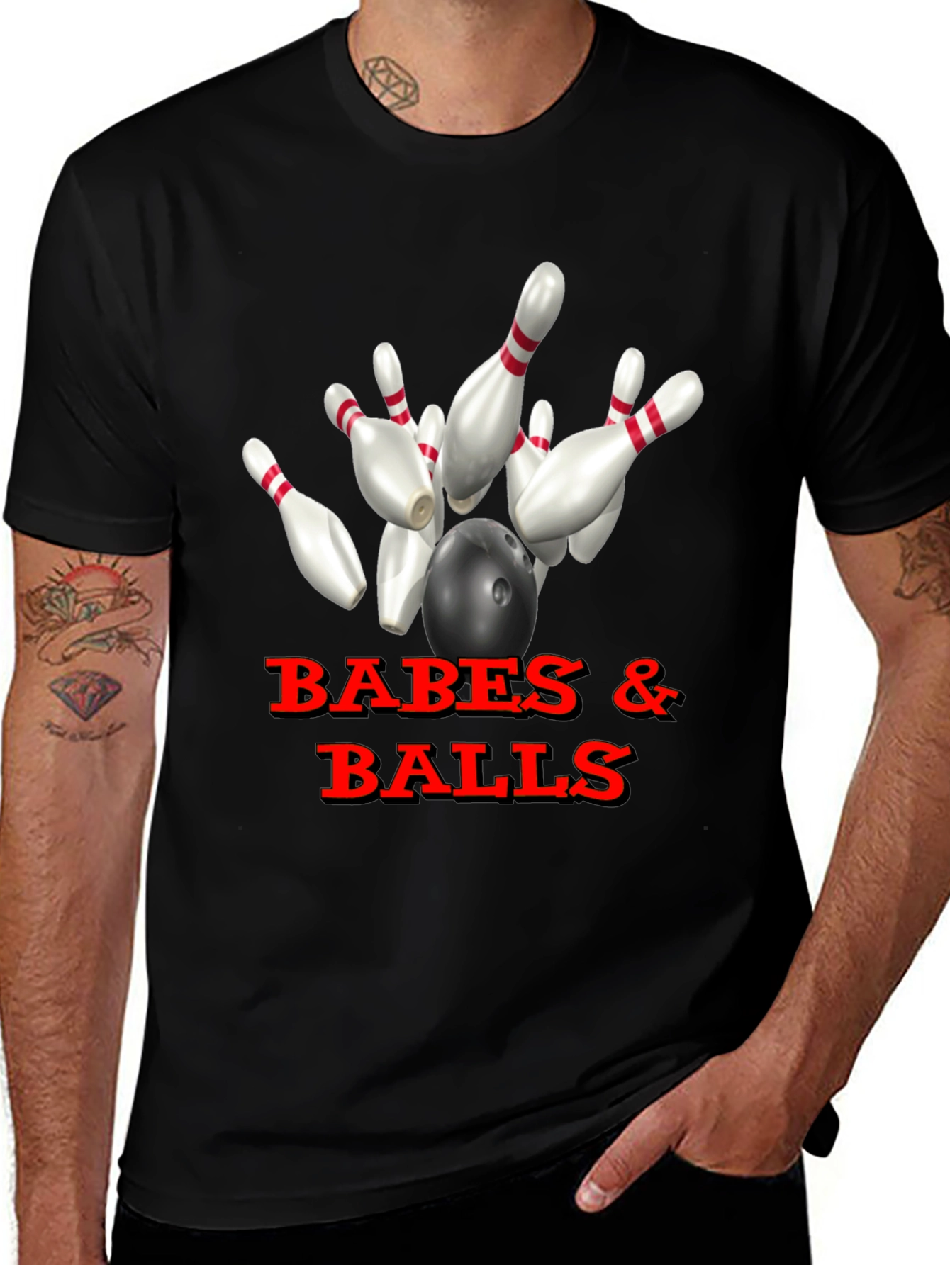 Babes & Balls Bowling T-Shirt - Strike Style!