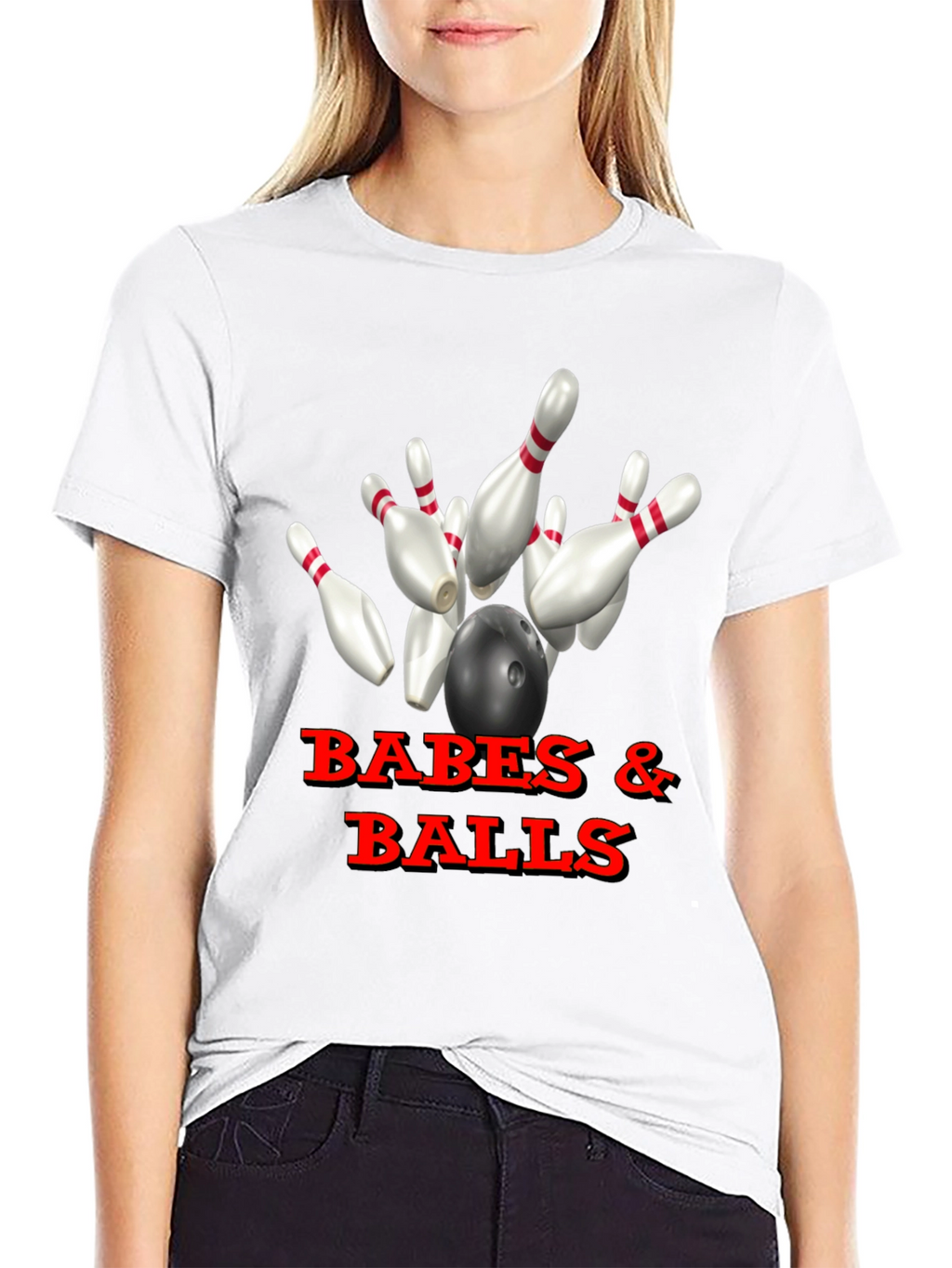 Babes & Balls Bowling T-Shirt - Strike Style!