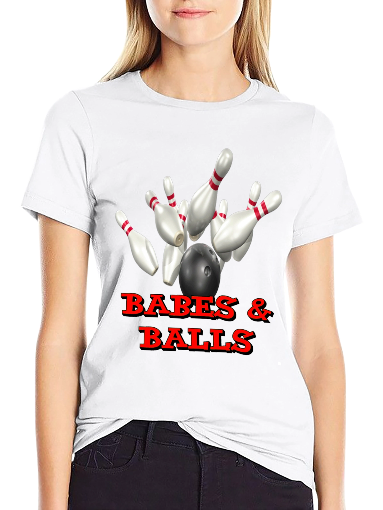 Babes & Balls Bowling T-Shirt - Strike Style!
