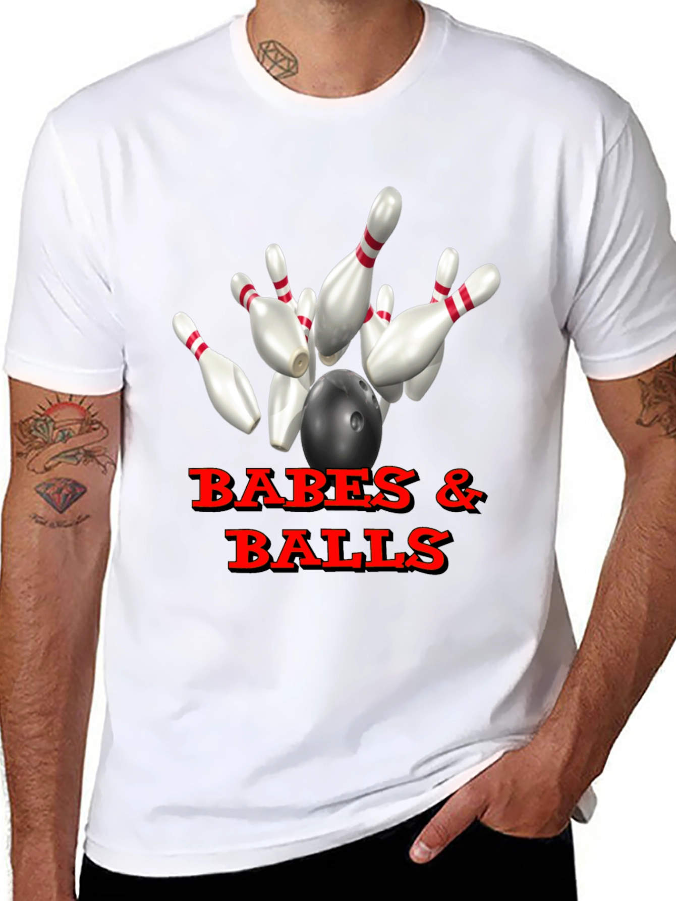 Babes & Balls Bowling T-Shirt - Strike Style!