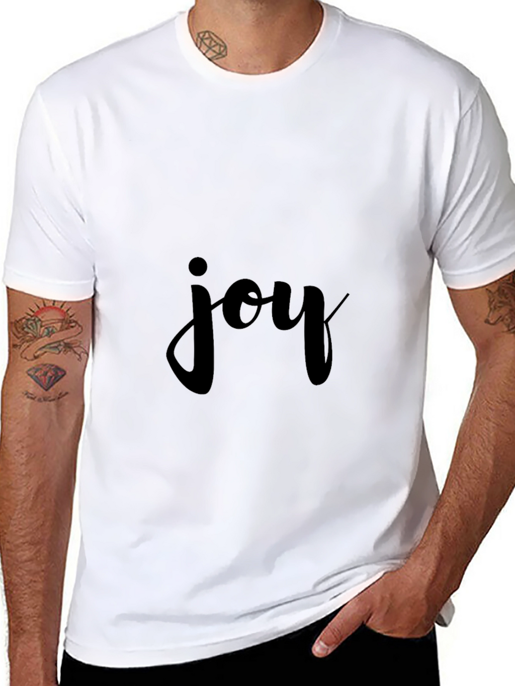 Joy Script Black T-Shirt Casual Wear