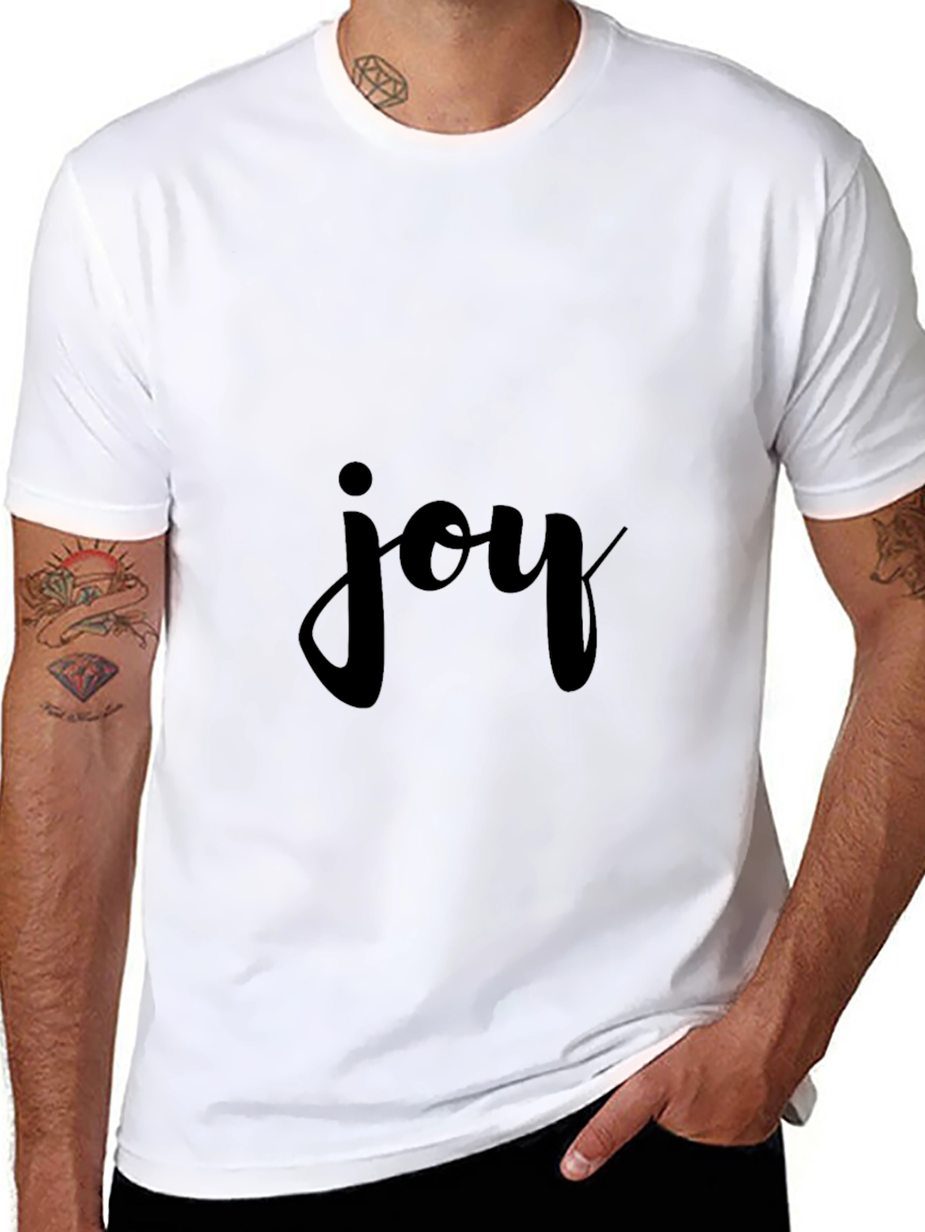 Joy Script Black T-Shirt Casual Wear