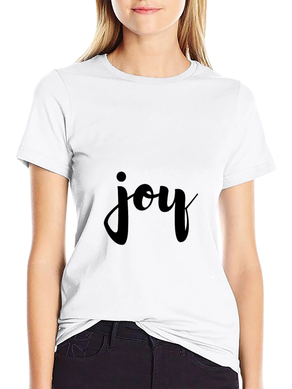 Joy Script Black T-Shirt Casual Wear